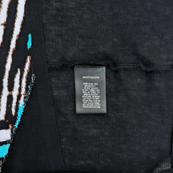 Lafayette 148 NY Women Multi-Colored 2/3 Sleeve Top 100% Cotton Blouse Size M - Picture 8 of 8